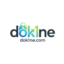 Colorful logo with 'dok1ne' text on a white background
