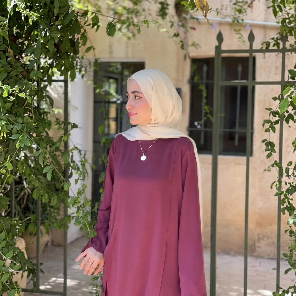 فستان العنابي من نانونا